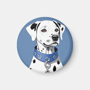 Dalmatiër met blauwe halsband magneet