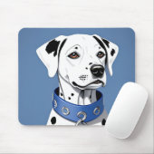 Dalmatiër met blauwe halsband muismat (Met muis)