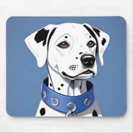 Dalmatiër met blauwe halsband muismat