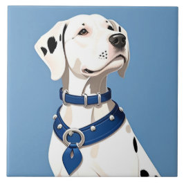 Dalmatiër Met Blauwe Halsband Tegeltje