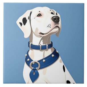 Dalmatiër Met Blauwe Halsband Tegeltje