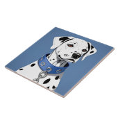 Dalmatiër met blauwe halsband tegeltje (Zijkant)