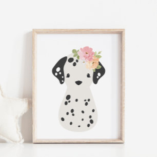 Dalmatiër met Bloemenkroonkwekerij Kinder Poster