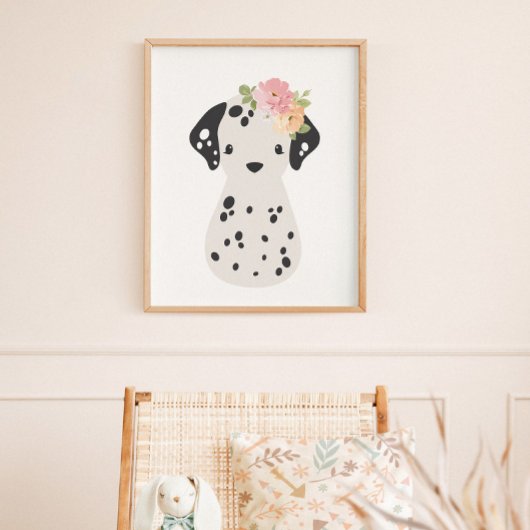 Dalmatiër met Bloemenkroonkwekerij Kinder Poster