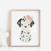 Dalmatiër met Bloemenkroonkwekerij Kinder Poster