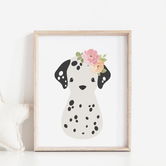 Dalmatiër met Bloemenkroonkwekerij Kinder Poster
