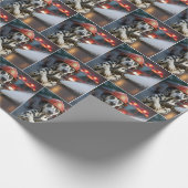 Dalmatiër met brandslang cadeaupapier (Hoek)