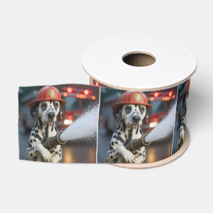 Dalmatiër met brandslang grosgrain lint