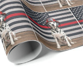 Dalmatiër met brandweerhelm cadeaupapier (Rol Hoek)