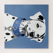 Dalmatiër met een blauwe halsband legpuzzel (Horizontaal)