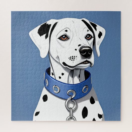 Dalmatiër met een blauwe halsband legpuzzel (Verticaal)