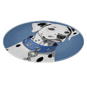 Dalmatiër met een blauwe halsband snijplank (Hoek)