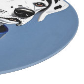 Dalmatiër met een blauwe halsband snijplank (Hoek)