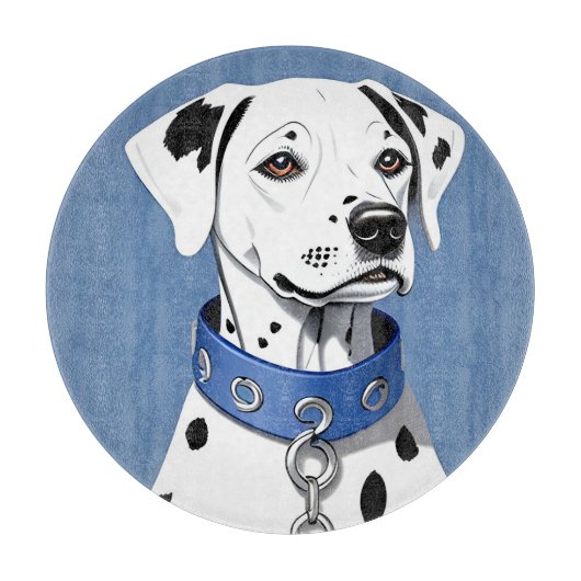 Dalmatiër met een blauwe halsband snijplank (Voorkant)
