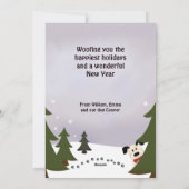 Dalmatiër met een vlinderdas 'Gelukkig Blafjaar' Feestdagenkaart (Achterkant)