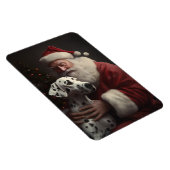 Dalmatiër met kerstman feestelijke kerst magneet (Rechterzijde)