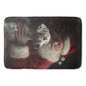 Dalmatiër met Kerstman Feestelijke Kerstmis Badmat (Voorkant)
