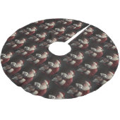 Dalmatiër met Kerstman Feestelijke Kerstmis Kerstboom Rok (Gekanteld)