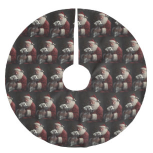 Dalmatiër met Kerstman Feestelijke Kerstmis Kerstboom Rok