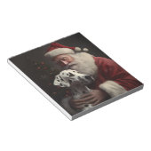 Dalmatiër met Kerstman Feestelijke Kerstmis Notitieblok (Schuin)