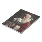 Dalmatiër met Kerstman Feestelijke Kerstmis Notitieblok (Linkerzijde)