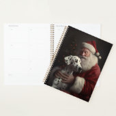 Dalmatiër met Kerstman Feestelijke Kerstmis Planner (Display)