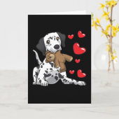 Dalmatiër met opgezette dieren en harten kaart (Gele Bloem)