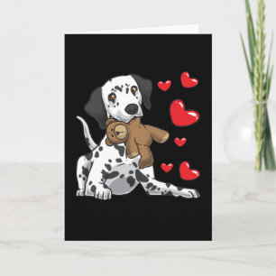 Dalmatiër met opgezette dieren en harten kaart