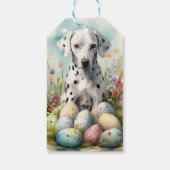 Dalmatiër met paaseieren cadeaulabel (Achterkant)