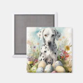 Dalmatiër met Paaseieren Magneet (Voorkant / Achterkant)