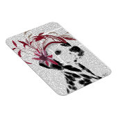 Dalmatiër met rode fascinator magneet (Rechterzijde)