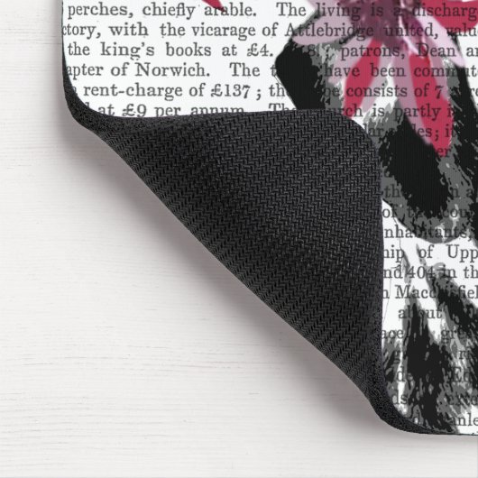 Dalmatiër met rode fascinator muismat (Hoek)