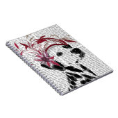 Dalmatiër met rode fascinator notitieboek (Rechterzijde)