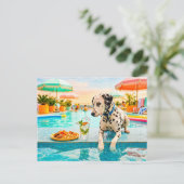 Dalmatiër met snack briefkaart (Staand voorkant)