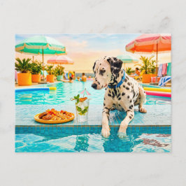 Dalmatiër met snack briefkaart