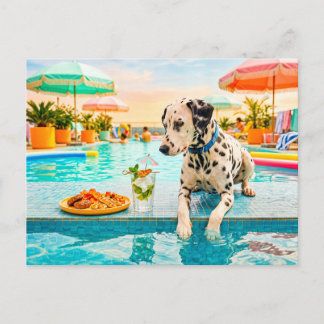Dalmatiër met snack briefkaart