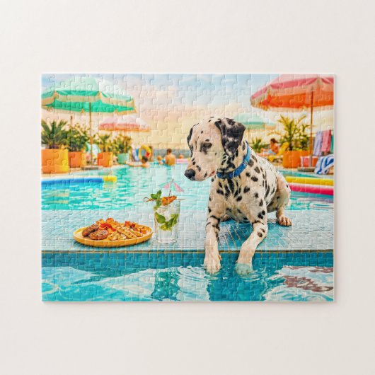 Dalmatiër met snack legpuzzel (Horizontaal)