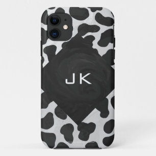 Dalmatiër Mono-gram zwart-wit afdrukken iPhone 11 Hoesje