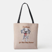Dalmatiër - Naam van hond toevoegen, tekst wijzige Tote Bag (Achterkant)