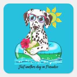 Dalmatiër Nog Een Dag In Het Paradijs Vierkante Sticker