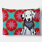 Dalmatiër op gespikkelde bloesem accessoire tas (Achterkant)