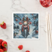 Dalmatiër op motorfiets Kerstmis Servet (Insitu)