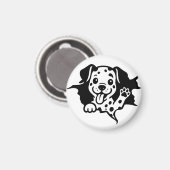 Dalmatiër, Puppy, Cartoon Magneet (Voorkant / Achterkant)