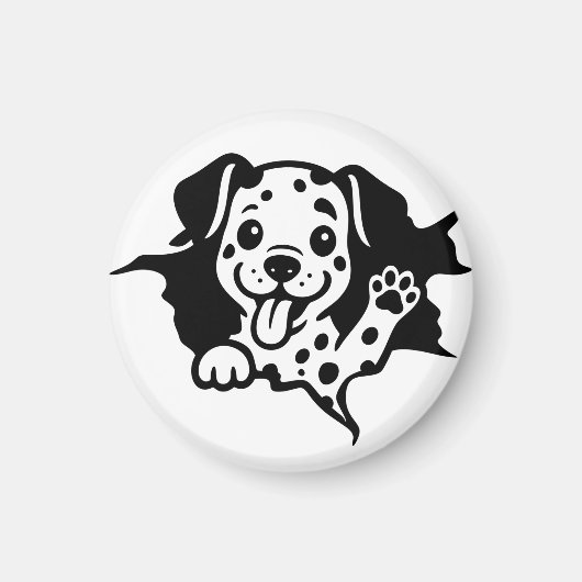 Dalmatiër, Puppy, Cartoon Magneet (Voorkant)