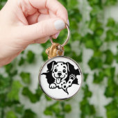 Dalmatiër, Puppy, Cartoon Sleutelhanger (Hand)
