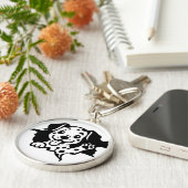 Dalmatiër, Puppy, Cartoon Sleutelhanger (Zijkant)