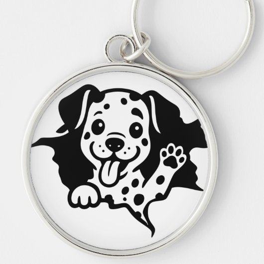 Dalmatiër, Puppy, Cartoon Sleutelhanger (Voorkant)