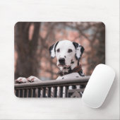 Dalmatiër, puppy, huisdier muismat (Met muis)