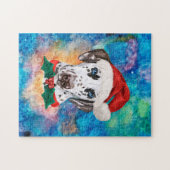 Dalmatiër ras hond kerst legpuzzel (Horizontaal)