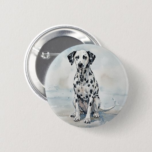 Dalmatiër Ronde Button 5,7 Cm (Voorkant /achterkant)